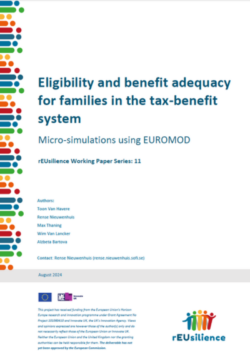 Eligibility and benefit adequacy for families in the tax-benefit system, micro-simulations using EUROMOD