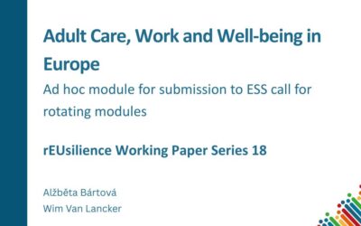 New working paper: “Adult Care, Work and Well-being in Europe. Ad hoc module for submission to ESS call for rotating modules”