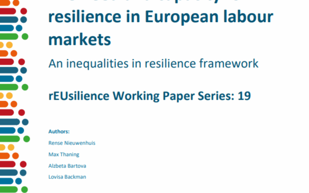 The need and capacity for resilience in European labour markets: an inequalities in resilience framework
