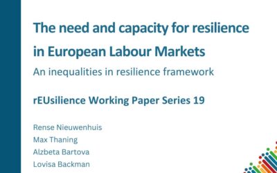 New Working Paper “the need and capacity for resilience in European labour markets. An inequalities in resilience framework”